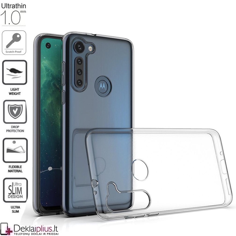 Silikoninis dėklas 1.0 mm storio - permatomas (MOTO G8 POWER) Silikoninis dėklas 1.0 mm storio - permatomas (MOTO G8 POWER)